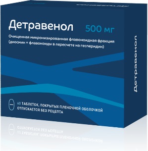 Детравенол таб п/пл/о 500мг N60 (Озон)