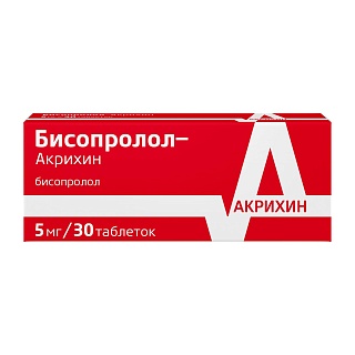 Бисопролол-Акрихин таб 5мг N30 (Акрихин)