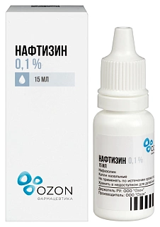 Нафтизин фл/кап 0,1% 15мл (Озон)