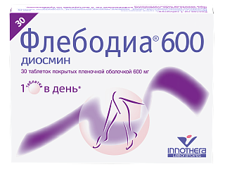 Флебодиа 600 таб п/о 600мг N30 (Иннотек)