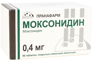 Моксонидин таб п/пл/о 0,4мг N90 (Пранафарм)