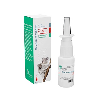 Ксилометазолин спрей назал эвкалипт 0,1% 15мл (Озон)