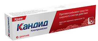 Кандид крем 1% 20г (Гленмарк)