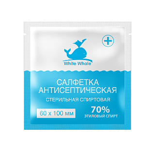 White Whale салф антисепт стер спирт 60х100мм N100 (Авангард)
