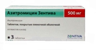 Азитромицин Зентива таб п/о 500мг N3 (Санофи)