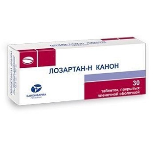 Лозартан-Н Канон таб п/о 12,5мг+50мг N30 (Канонфарма)