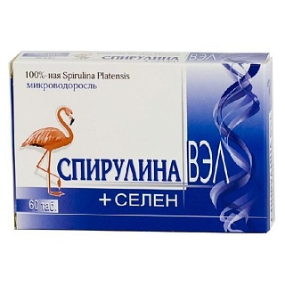 Спирулина Вэл+селен таб 0,5 N60 (Экология питания)