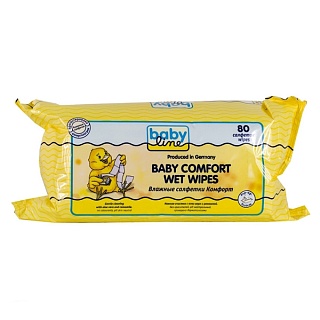 Бебилайн салфетки влаж комфорт N80 (Бебилайн)