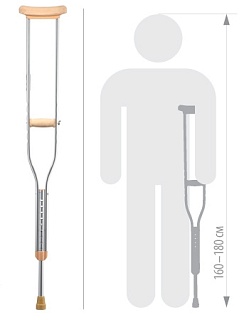 Костыли W-311M рост 160-180см