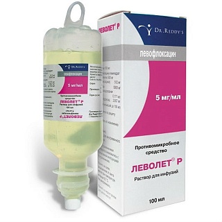 Леволет Р р-р д/инф 5мг/мл 100мл (Д-р Реддис)