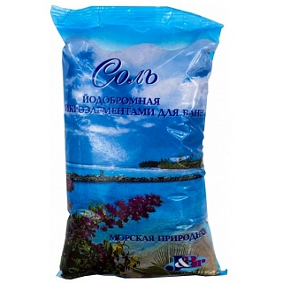 Соль д/ванн йодобромная с микроэлементами 700г (Уралмедпром)